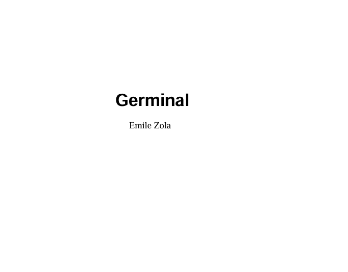 Couverture de Germinal
