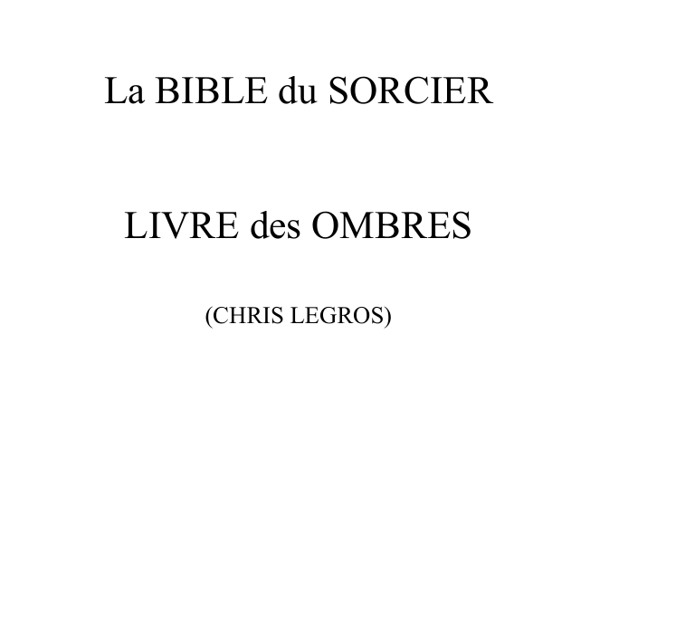 Couverture de Bible des sorciers